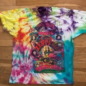 ⭕️hand dyed Led Zeppelin shirt, large and groovy